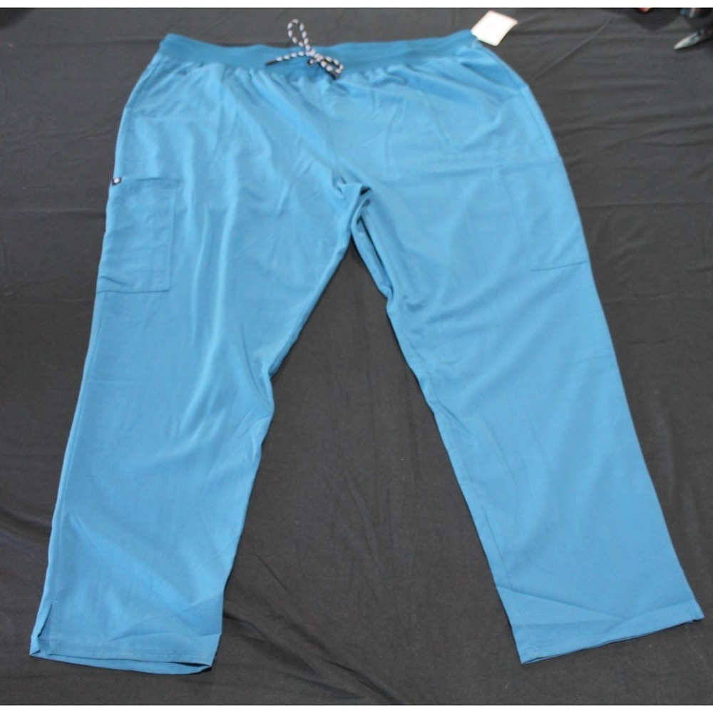 Beyond Scrubs 3X Teal Scrub Pants NWT Stretch Medical Uniform Drawstring